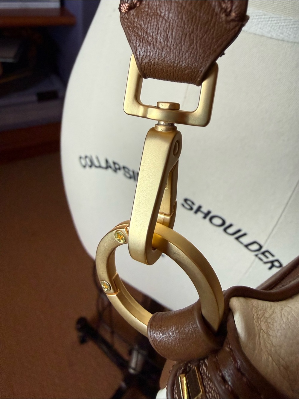 HAMMITT Charles Crossbody Medium in Courtyard Cream/Antique Gold NWOT w/box - Picture 7 of 9